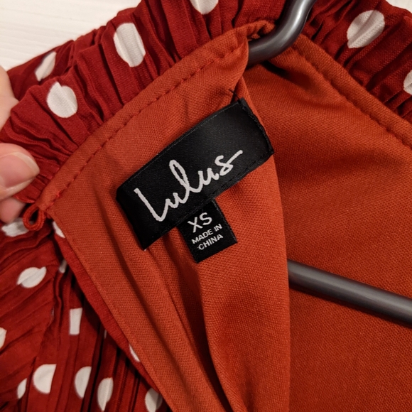 NWT Lulu's Polkadot Shift Dress in Red, Size XSmall - Picture 5 of 10